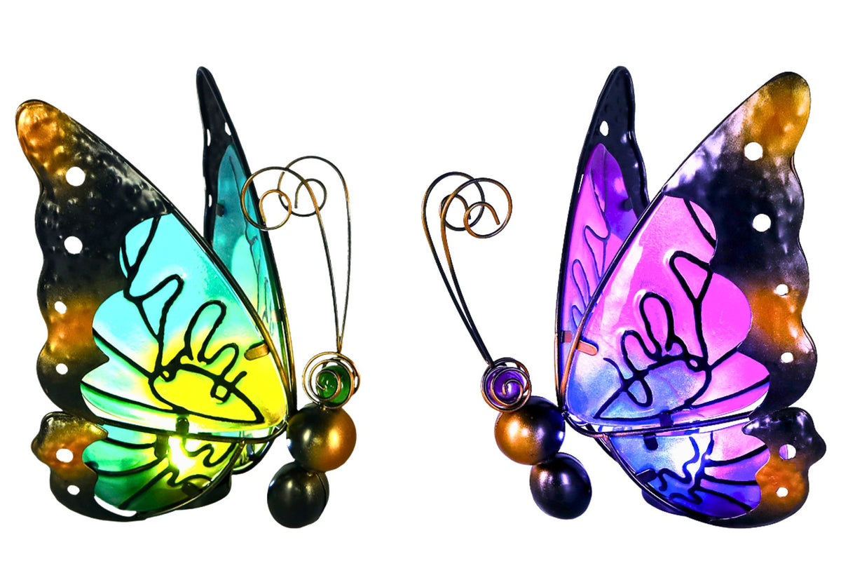Solar Butterfly Garden Light 26x18.5x13cm 2 Asstd