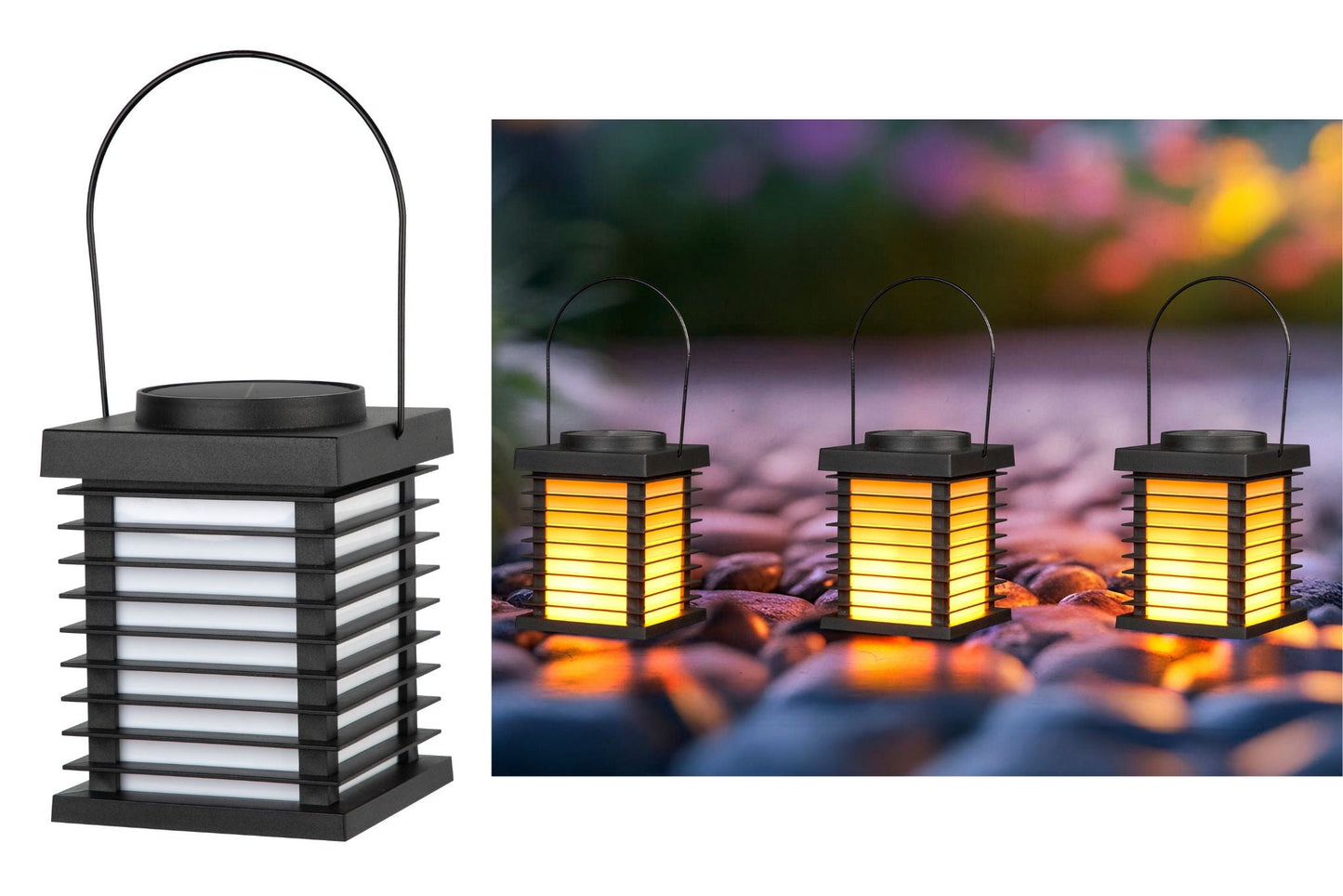 Solar Hanging Lantern Flicker LED 13cm PDQ