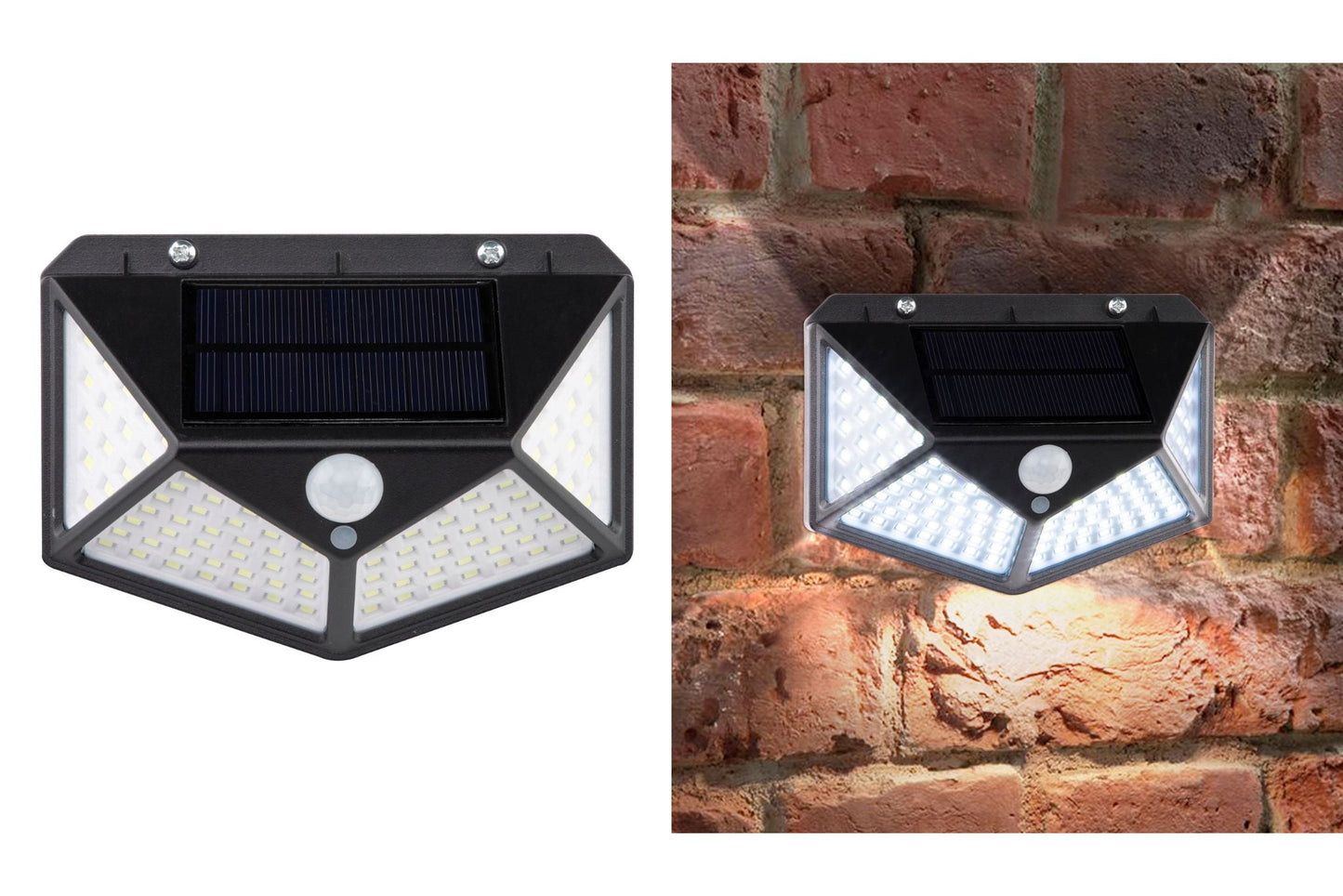 Solar Sensor Wall Light 100x LED 13.5cm