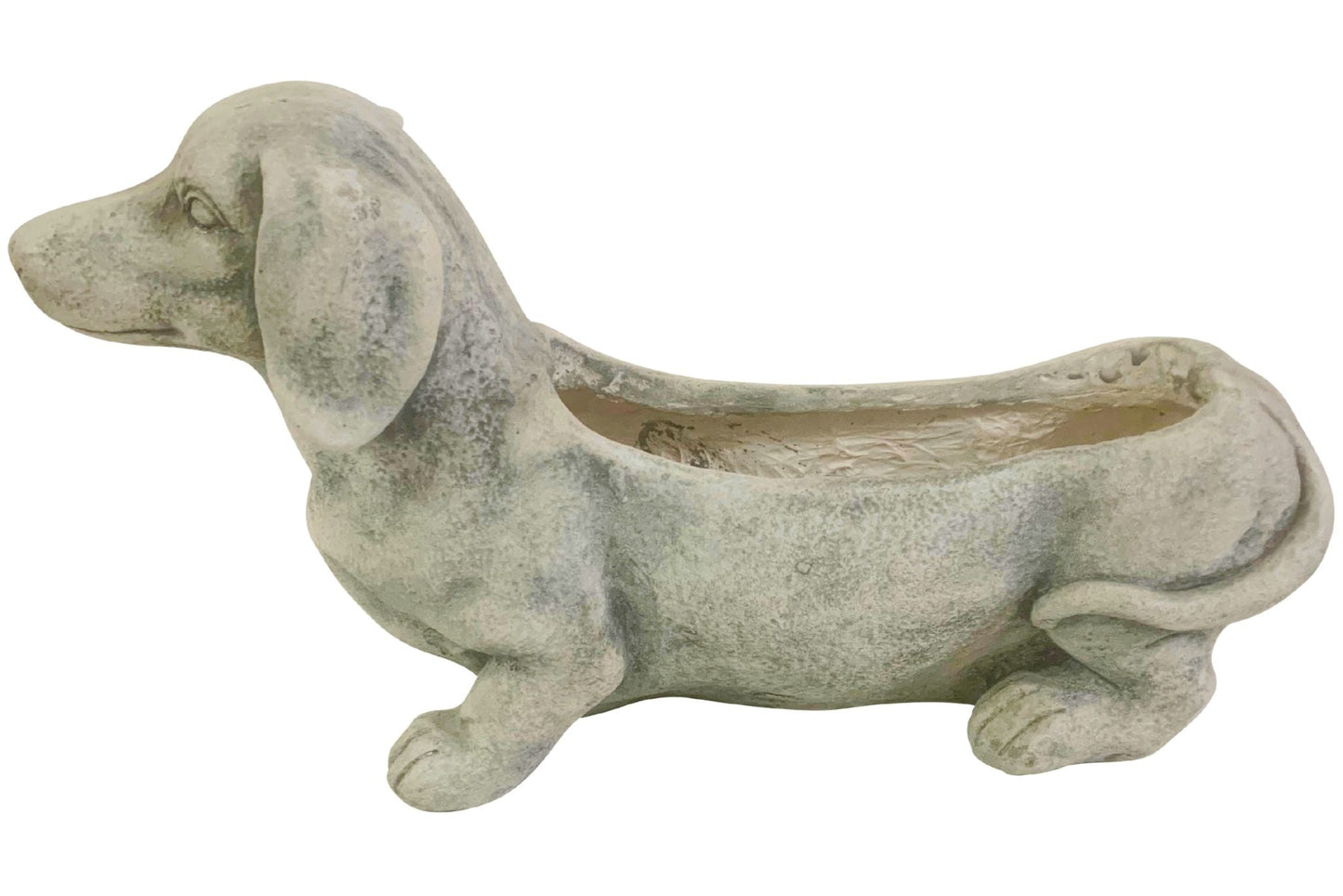MGO Garden Pot Dachshund White 24x31.5cm