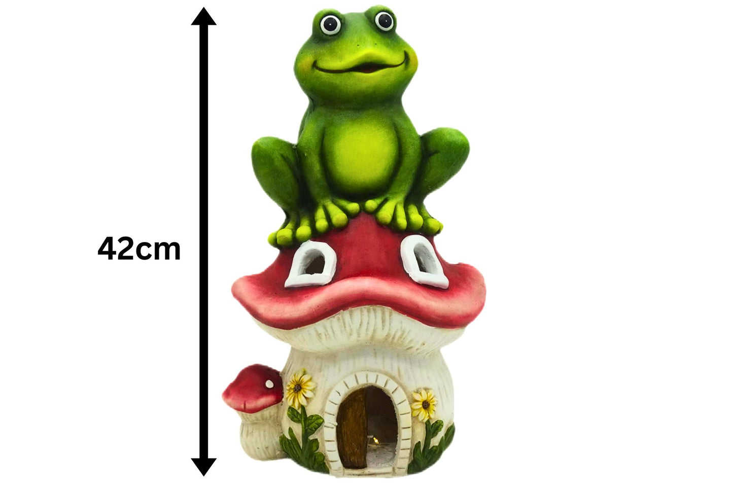 MGO Frog On Mushroom 42cm