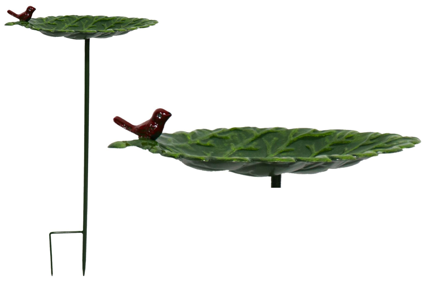 Metal Leaf Bird Bath/Feeder Garden Stake 61cm
