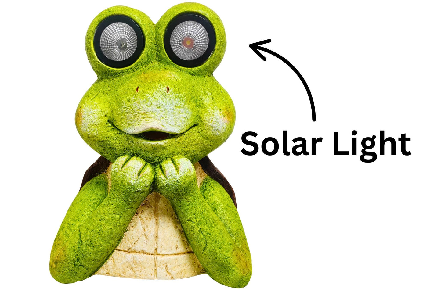 MGO Statue Turtle w/Solar Eyes 23x31cm