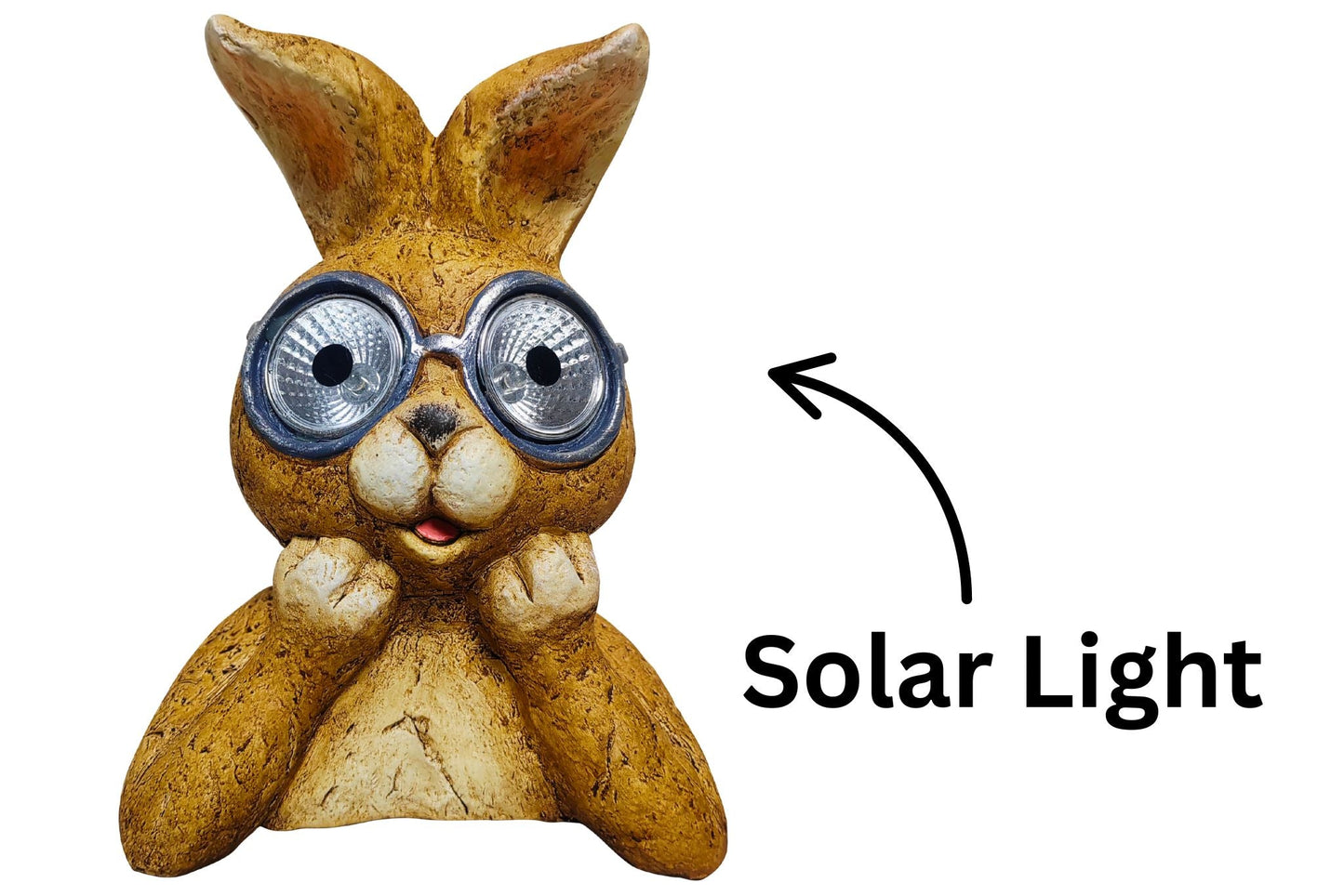 Ceramic Rabbit Decoration Solar 14x19cm