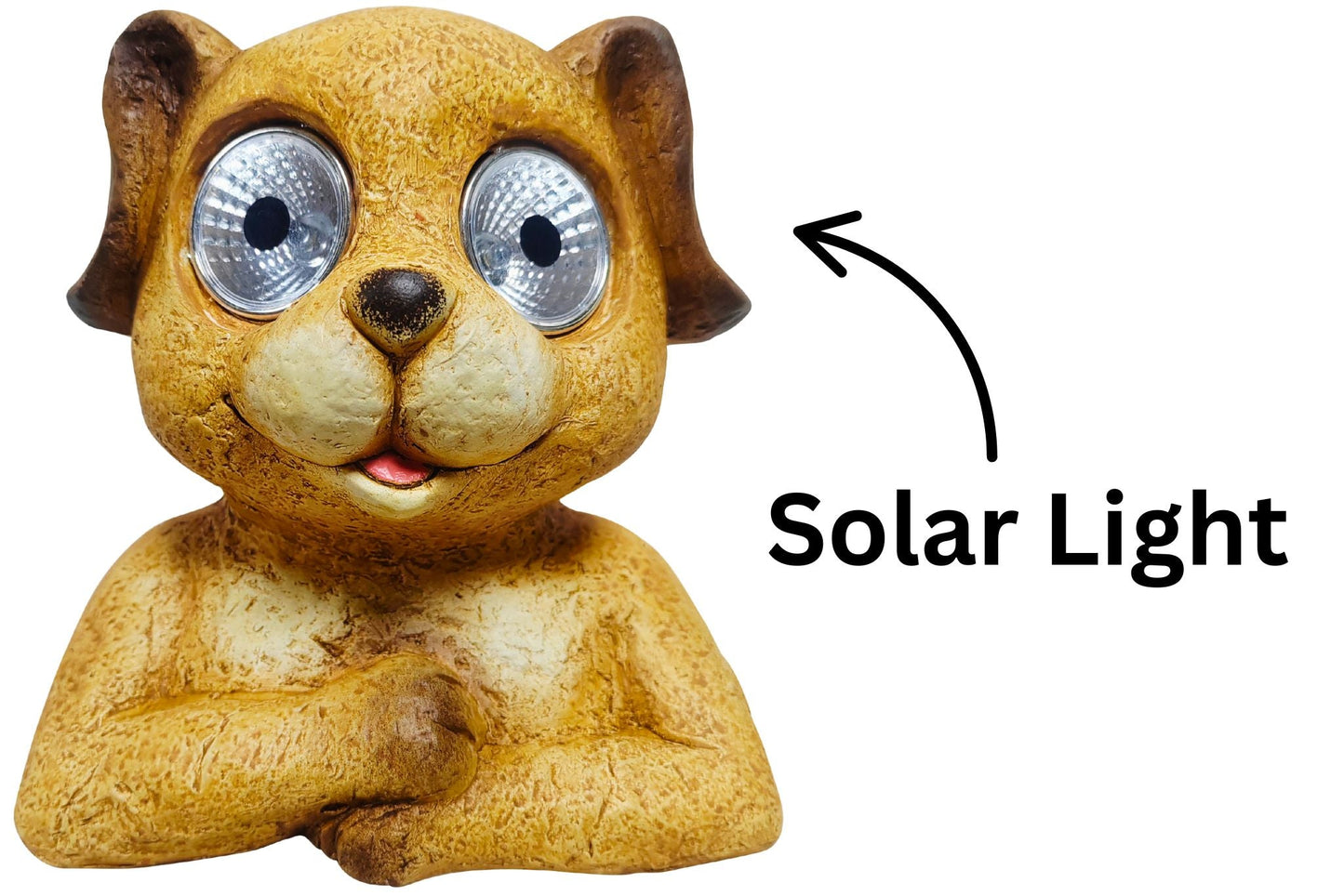 Ceramic Dog Decoration Solar 15x15.5cm