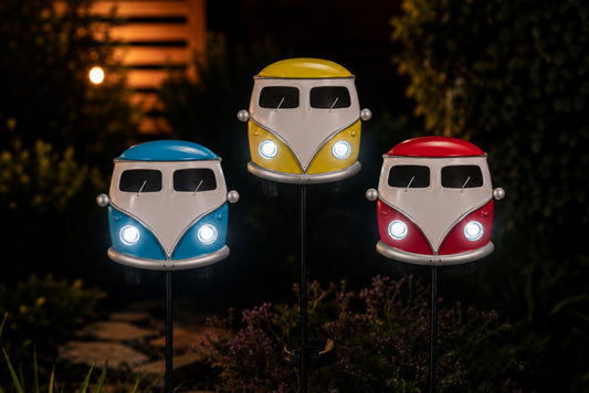 Solar Light Stake Kombi Van 60x15cm 3 Asstd PDQ