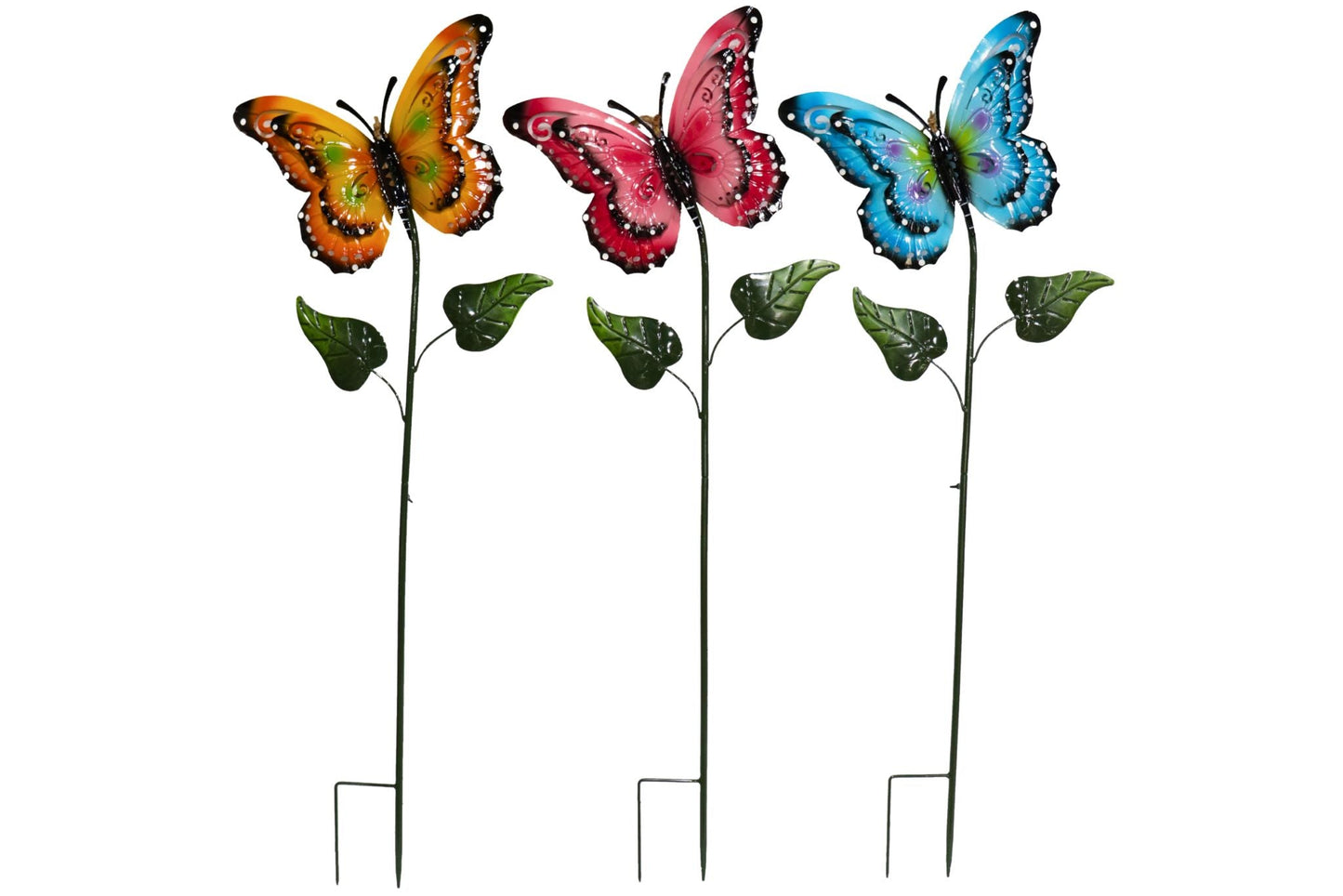 Butterfly Garden Stake 112cm 3 Asstd