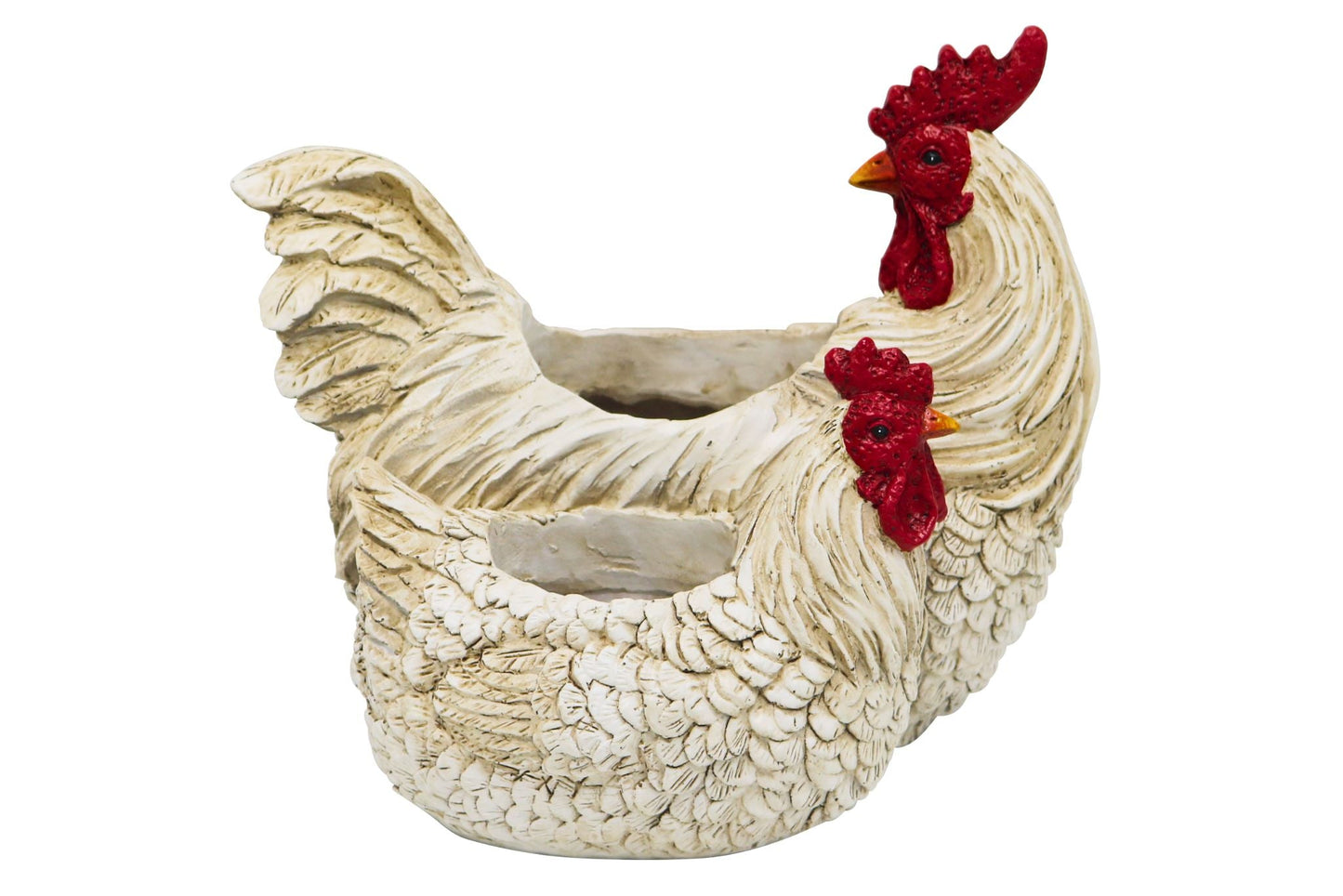 Resin Planter Dual Chicken 25x21x20cm