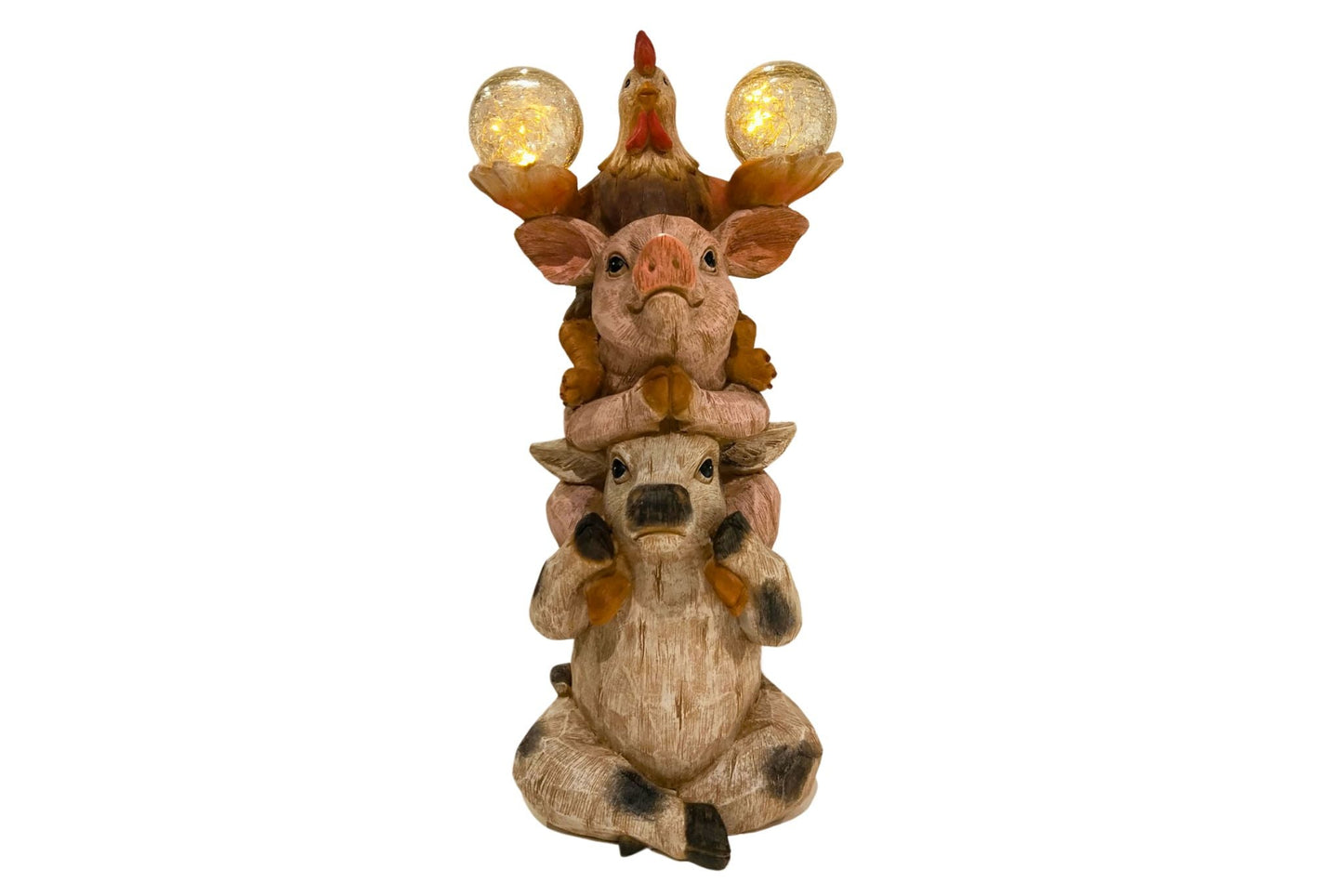 Rsin Solar Stacked Cow/Pig/Rooster 46cm