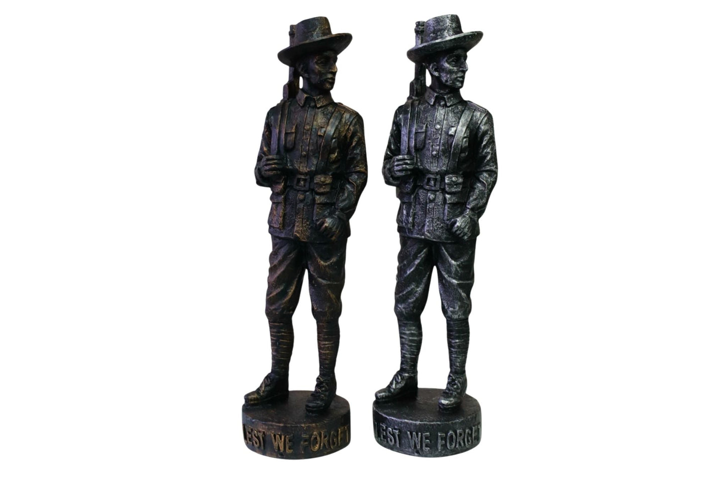 Anzac Soldier Statue Gun on Back 49cm 2 Asstd