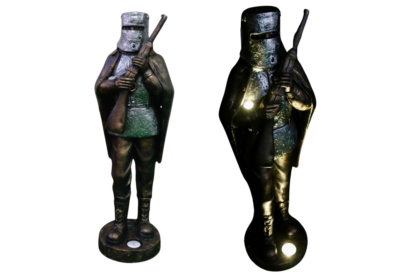 Statue Ned Kelly w/Solar Lights 80cm