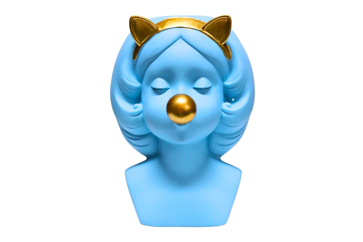Kitty Blue planter 23x17x14cm