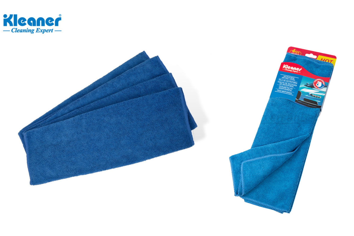 Kleaner Microfibre Towel Pk4 40x40cm