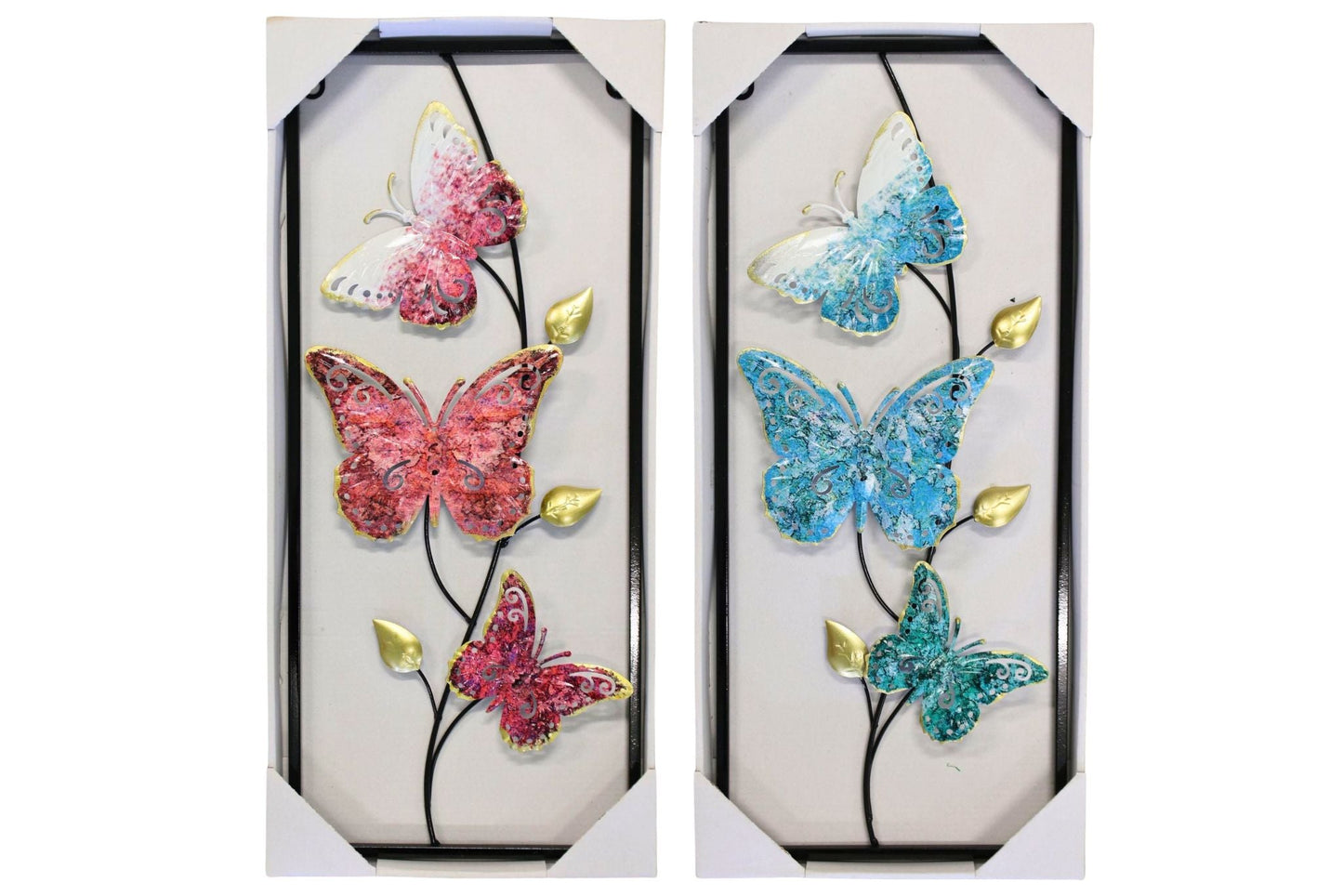 Wall Plaque Butterfly 53x23cm 2 Asstd