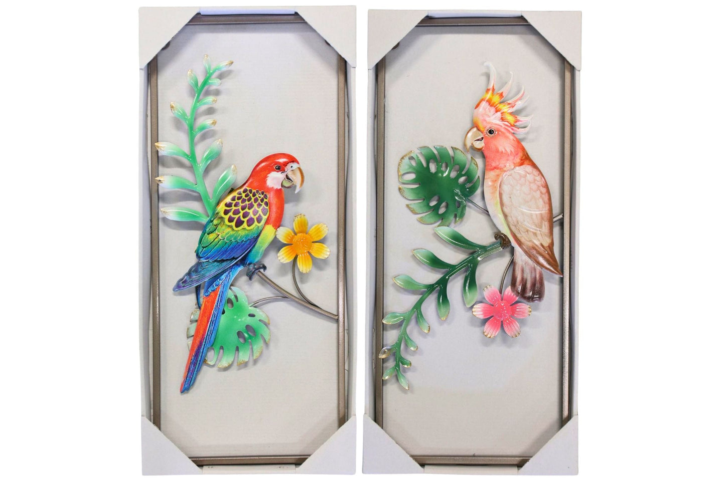 Wall Plaque Parrot 53x23cm 2 Asstd