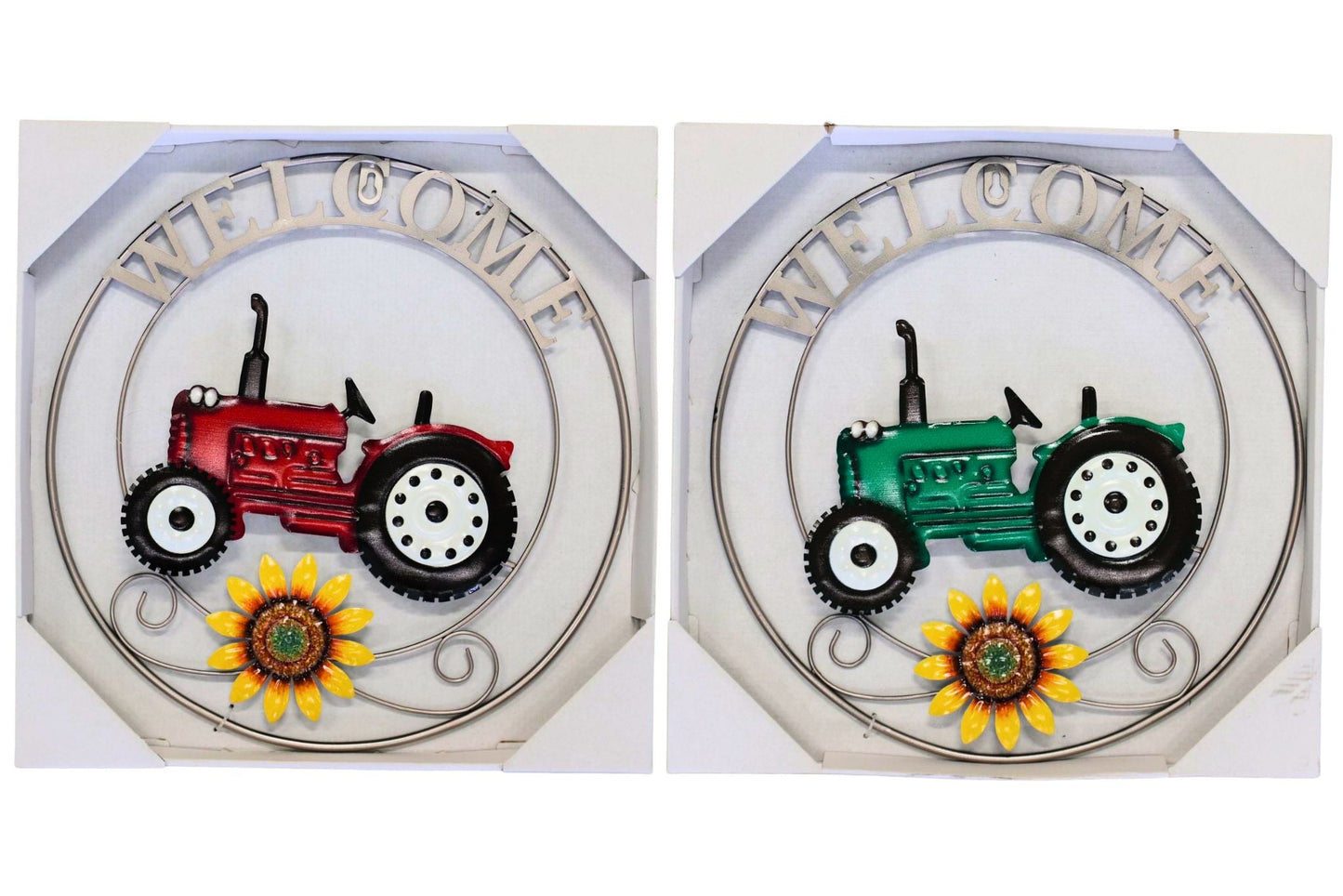Wall Plaque Welcome Tractor 40cm 2 Asstd