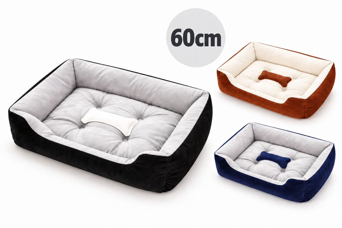 Soft Fleece Bed 60x45x15cm 3 Asstd