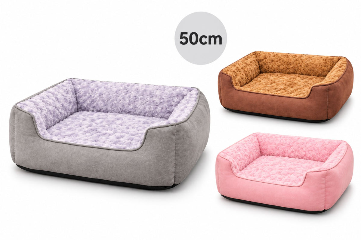 Extra Soft Pet Bed 50x40x13cm 3 Asstd