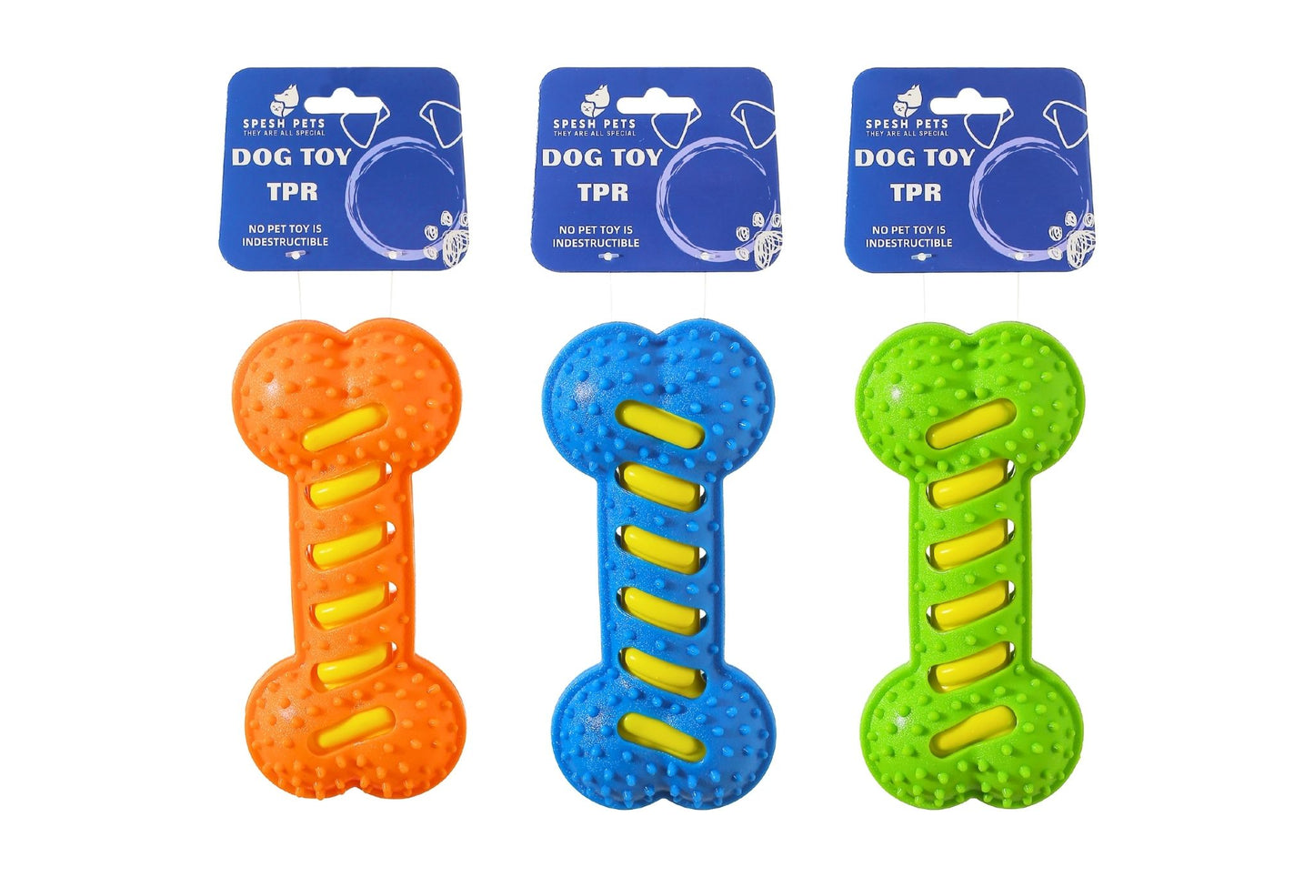 Dog Toy TPR 19.5x9cm 112g 3 Asstd