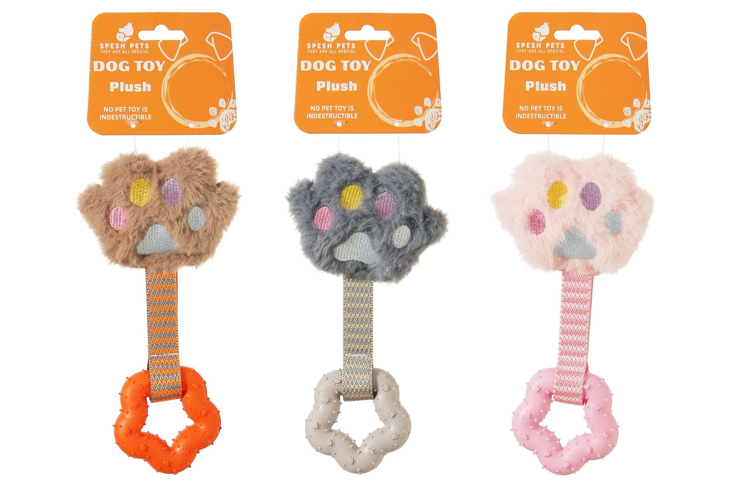 Dog Toy Plush 21x11cm 60g 3 Asstd