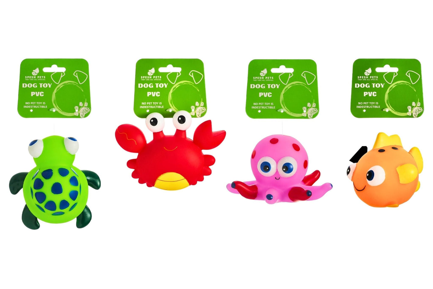 Dog Toy PVC 10-12cm 58-60g 4 Asstd