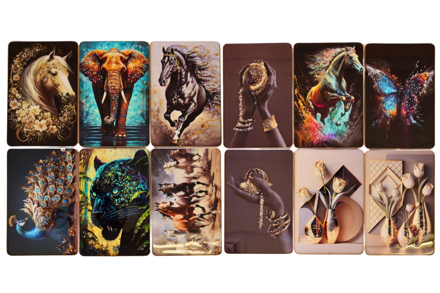 Diamond Art w/Stand 20x30cm 12 Asstd