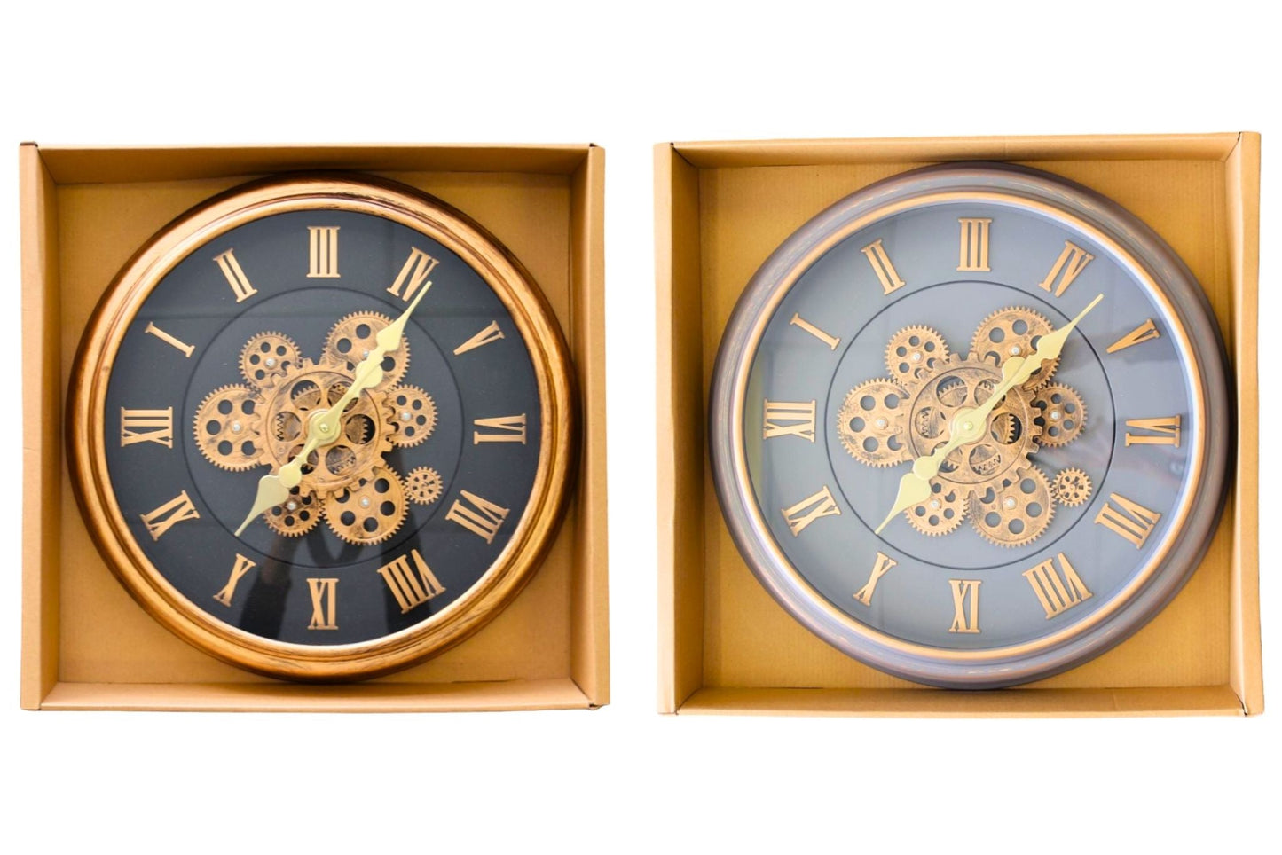 Clock Wall - Moving Gear 45cm 2 Asstd