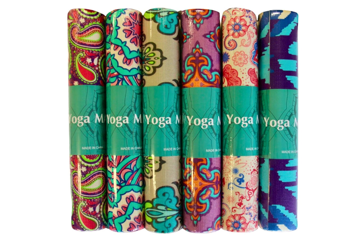 Yoga Mat 173x61cm 6mm Printed 6 Asstd