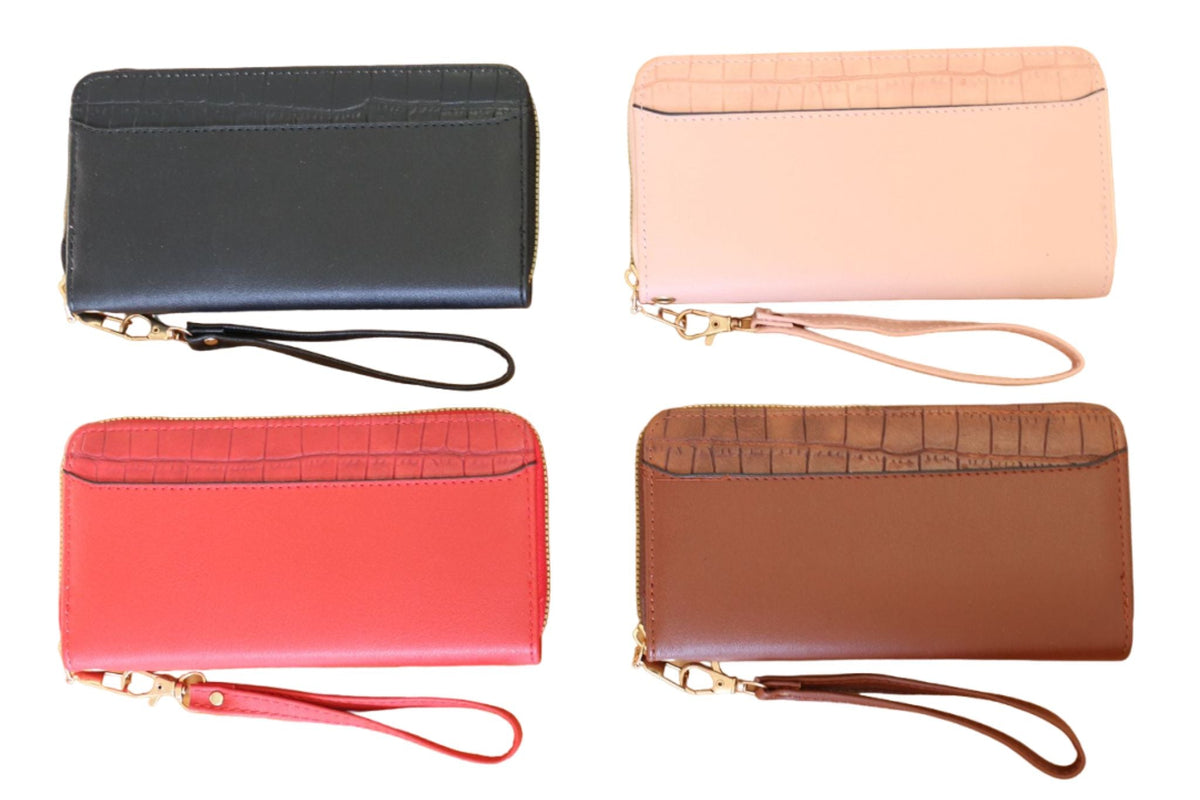Women's Long Purse 19x9.5cm 4 Asstd