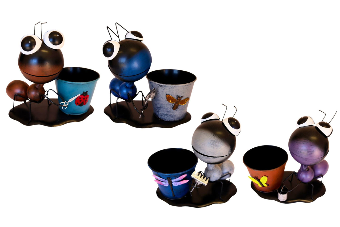 Ants Metal Flowerpot 20x19x20cm