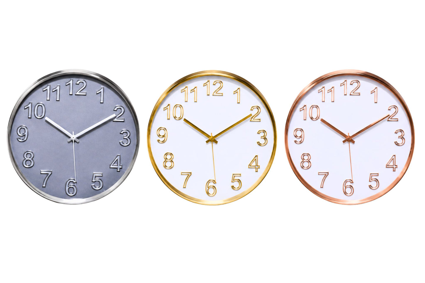 Clock Wall 36cm 4 Asstd