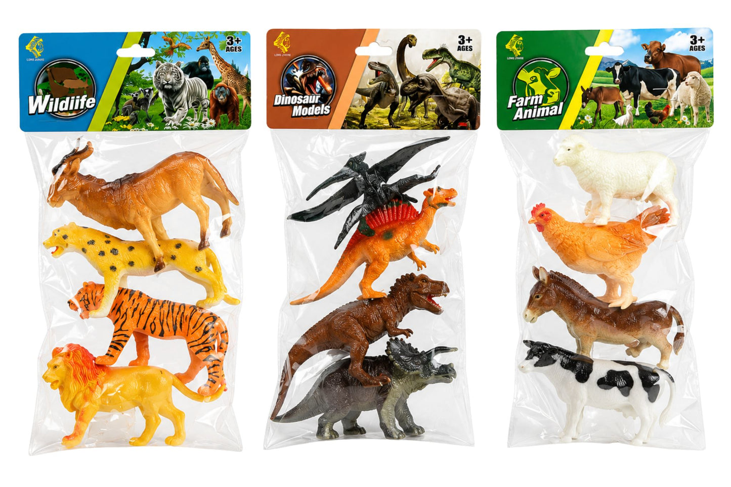 Animal Play Set 15cm 3 Asstd