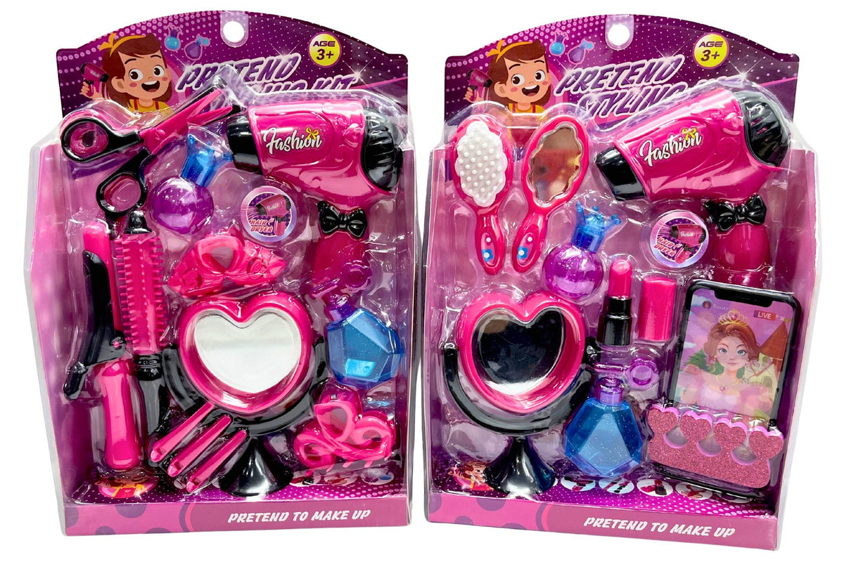 Toy Beauty Set w/Hair Dryer Set 23.5x34cm Batteries not included