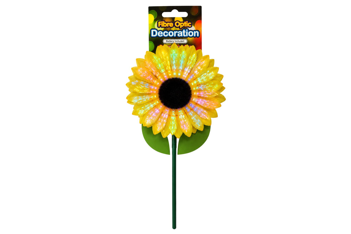 Fibre Optic Sunflower 29x15cm