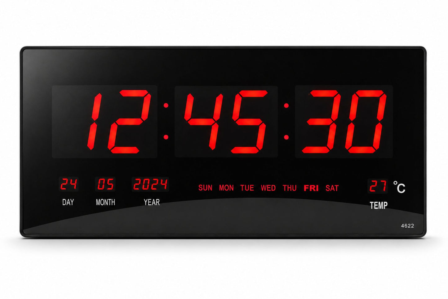 LED Digital Clock 47x23cm