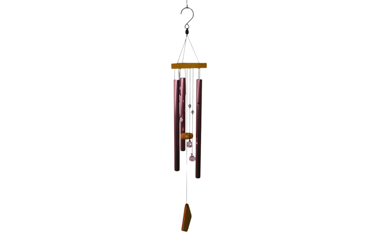 Wind Chime Jewel Wood Pink 77cm