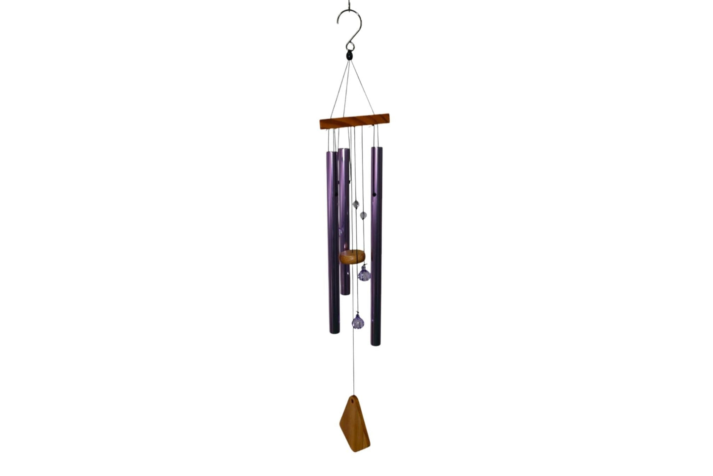 Wind Chime Jewel Wood Purple 77cm