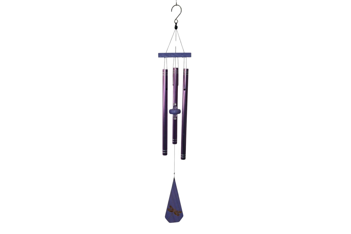 Wind Chime Wood w/Etched Dragonfly 81cm