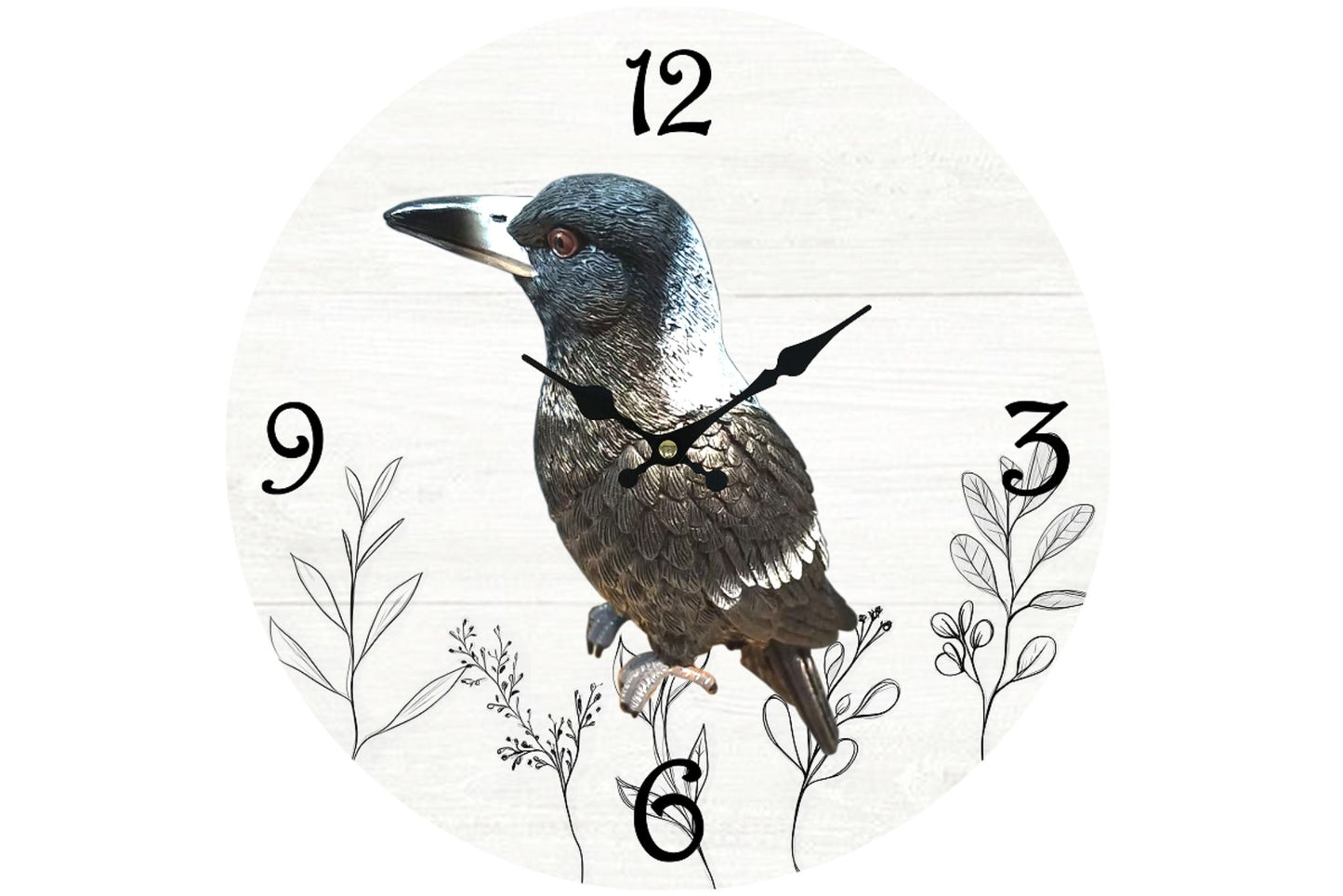 Clock Wall MDF Magpie 34cm
