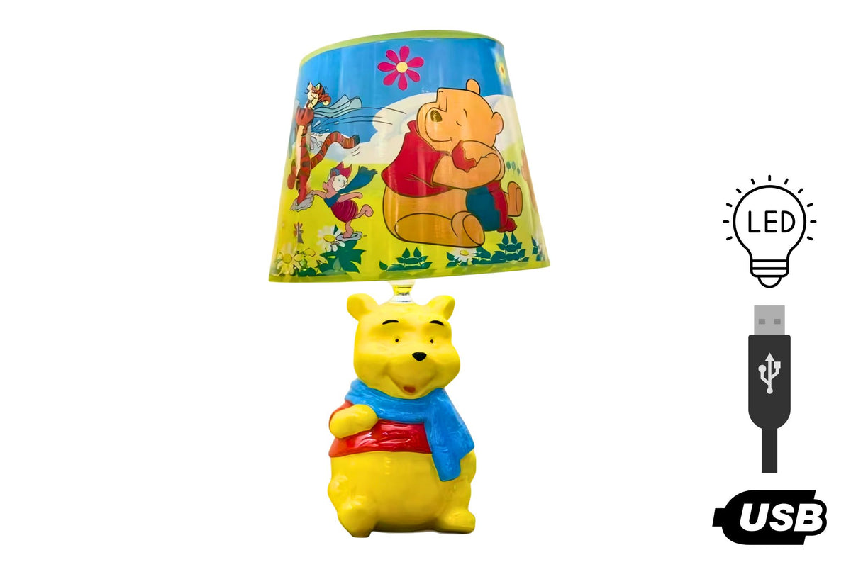Ceramic LED Table Lamp USB - Honey Bear 20x33cm