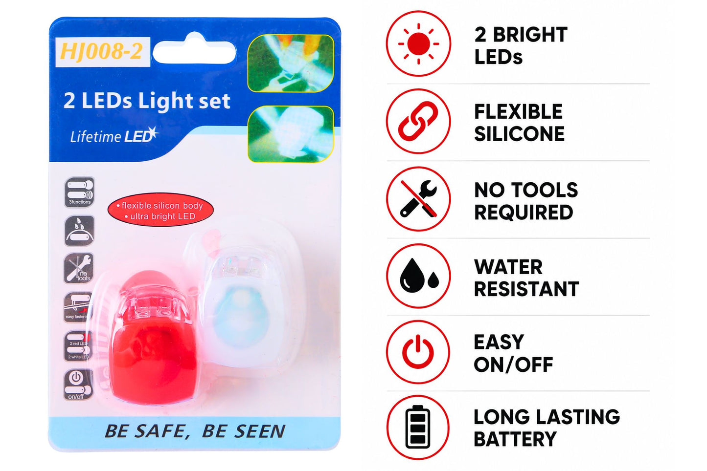 Bike Lights LED Pk2 Cell B/O