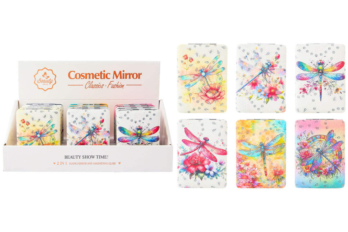 Mini Square Mirror 8.3x6cm 6 Asstd PDQ