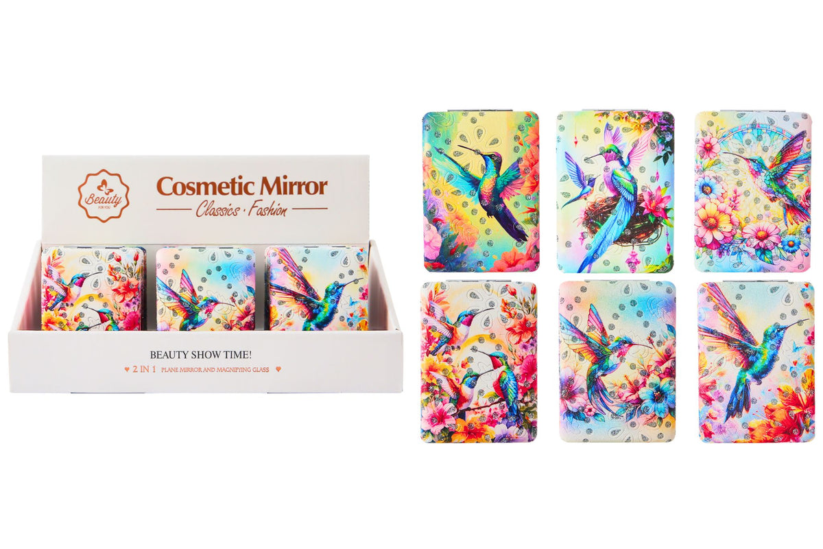 Mini Square Mirror 8.3x6cm 6 Asstd PDQ