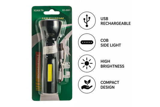 Rechargeable Flashlight 11x3cm
