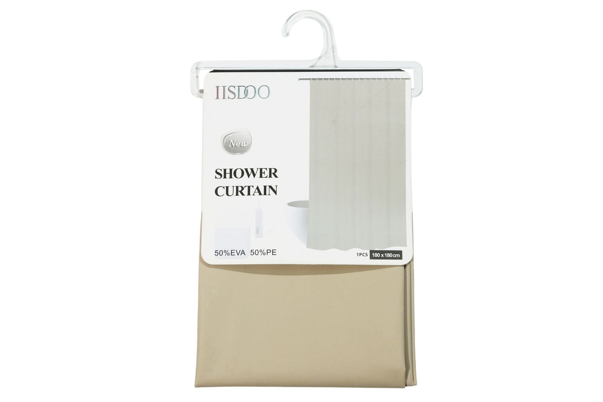 PEVA Shower Curtain Beige 180x180cm