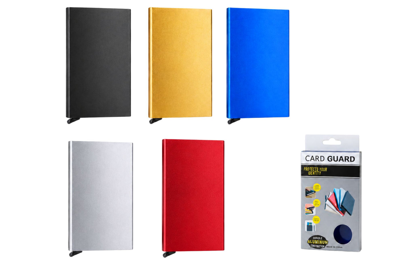 Aluminum Card Holder 9.5x6cm 5 Asstd