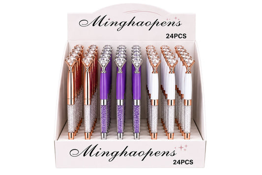 Ballpoint Pen Diamond Top 3 Asstd PDQ