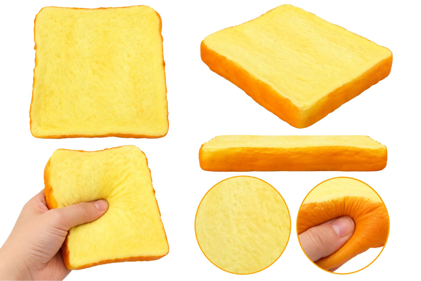 Squishy Slow Rising Scented Butter Toast 11x11cm PDQ