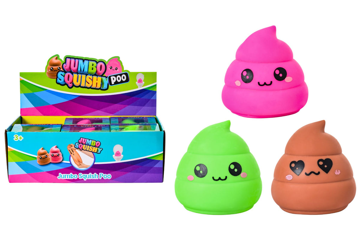 Squishy Jumbo Poo 15cm 3 Asstd