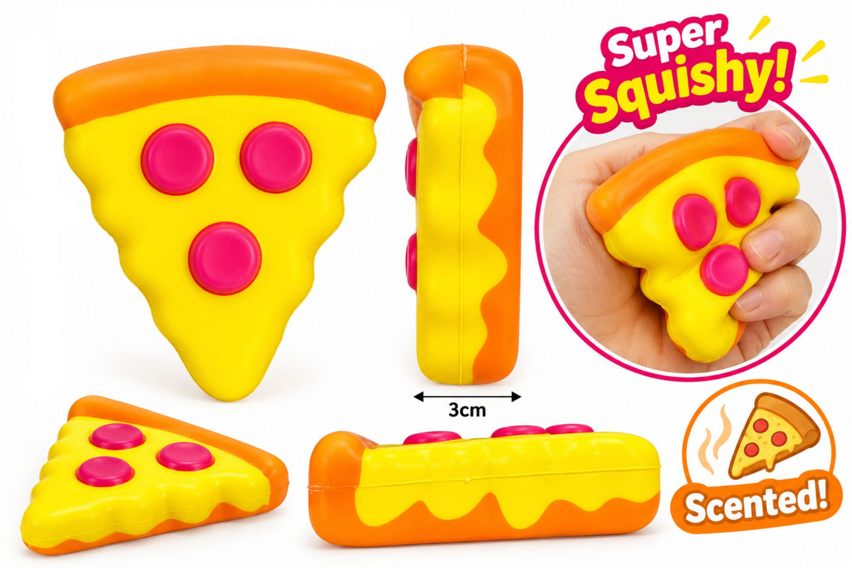 Squishy Pizza Slice 10x10x4cm PDQ